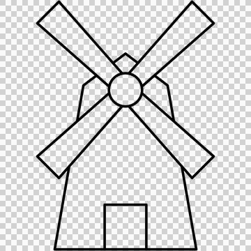 Windmill Illustrazione stock