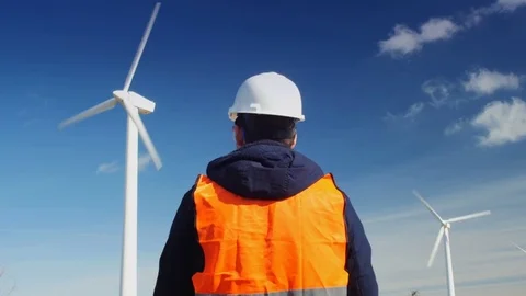 Windmill Inspection Stock Footage 72106982