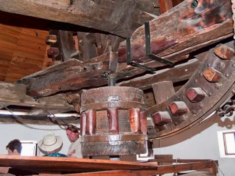 Windmill internal mechanism Stock Photos