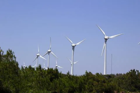 Windmill on the island Foto stock