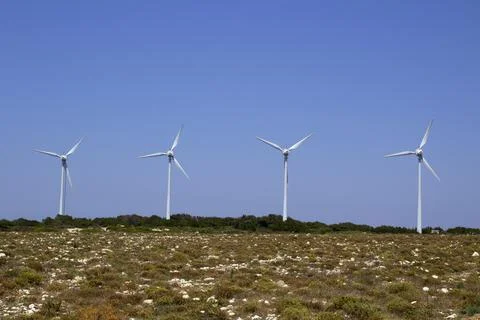 Windmill on the island Foto stock