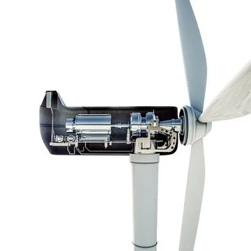 Windmill isolated on white background Stock Illustration