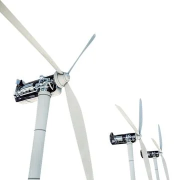 Windmill isolated on white background Stock Illustration