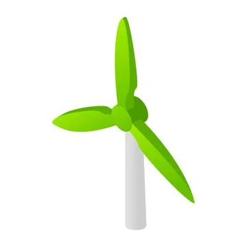 Windmill isometric 3d icon Stock Illustration