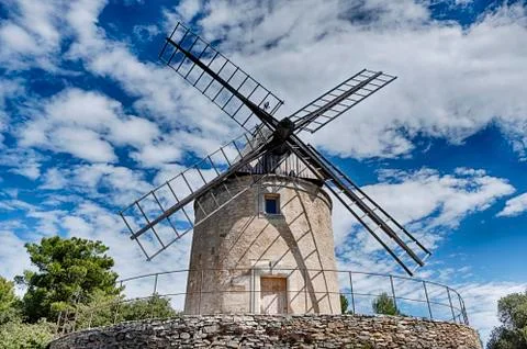 Windmill Of Joucas Stock Photos