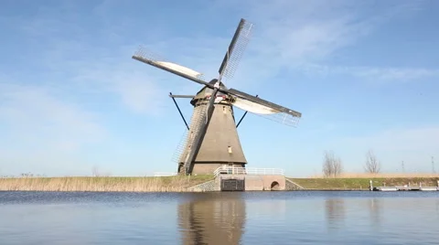 Windmill in Kinderdijk Vidéo 47781151