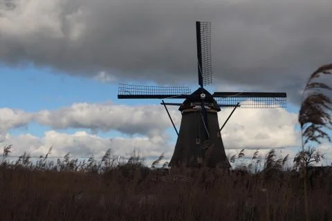 Windmill of kinderdijk , netherlands Stock Photos