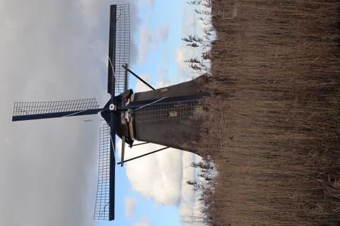 Windmill of kinderdijk , netherlands Stock Photos