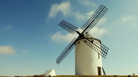 Windmill in La Mancha 库存影片 61430805