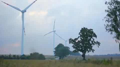 Windmill Landscape 3 스톡 동영상 12019241