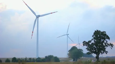 Windmill Landscape 스톡 동영상 12019377