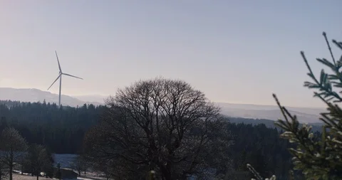 Windmill landscape Video stock 87550347