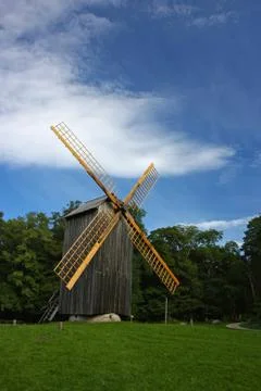 Windmill landscape Stock Photos