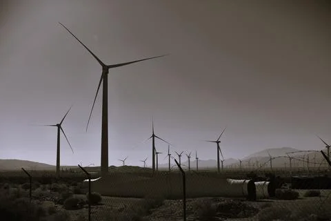 Windmill Landscape Stock Photos