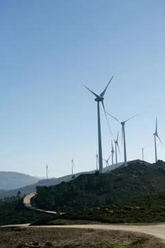 Windmill landscape - Stock image Stock Photos