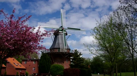 Windmill Leezdorf Stock Footage 65299862