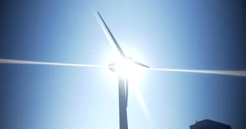 Windmill With Lens Flare Vídeos de archivo 98882815