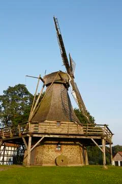 Windmill levern (stemwede, germany) Stock Photos