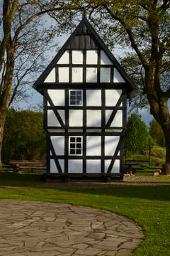 Windmill Levern (Stemwede, Germany) - Small half-timbered house Foto stock