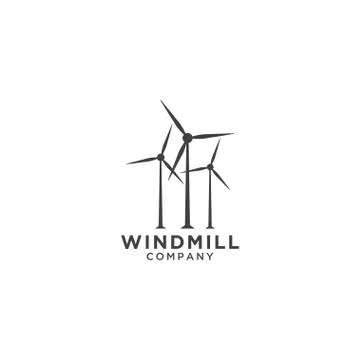 Windmill logo design template Stock Illustration