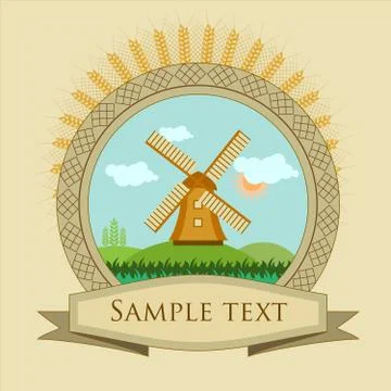 Windmill logo Stock Illustration