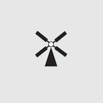 Windmill logo Stock Illustration