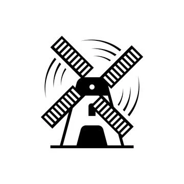 Windmill logo Stock Illustration