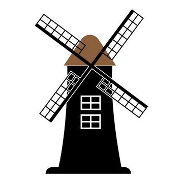 Windmill logo Stock Illustration