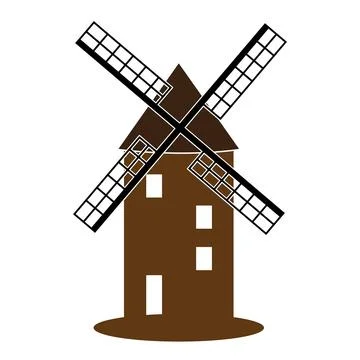 Windmill logo Stock Illustration