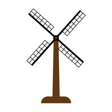 Windmill logo Stock Illustration