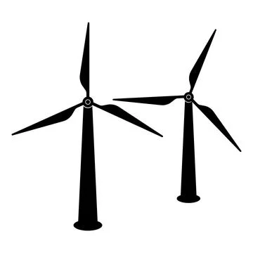Windmill logo Stock Illustration