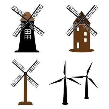 Windmill logo Stock Illustration