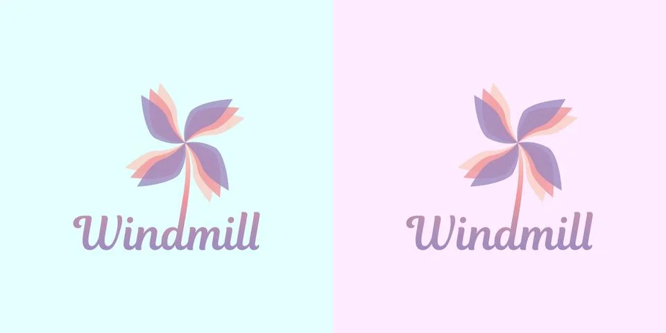 Windmill logo, illustration, vector Stock Illustration
