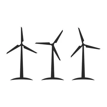 Windmill logo vector Illustration