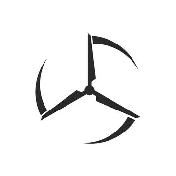 Windmill logo vector Illustrazione stock