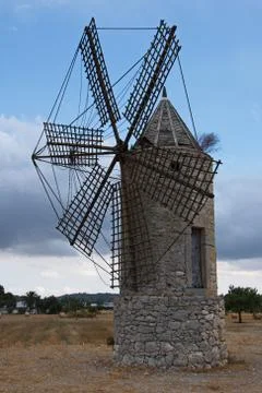 Windmill on Mallorca Stock Photos