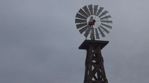 Windmill Medium Shot Stock Footage 34377412