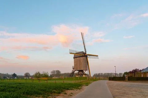 An Windmill in the morning Stock Photos