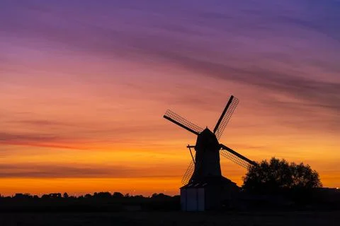 An Windmill in the morning Stock Photos