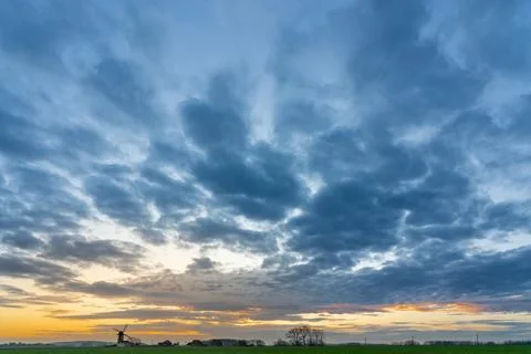 An Windmill in the morning Stock Photos