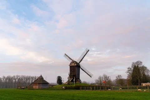 An Windmill in the morning Stock Photos