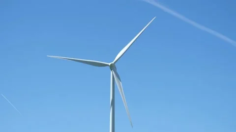 Windmill in motion. Renewable energies Stock Footage 154367382