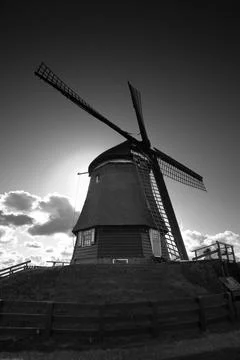 Windmill in The Netherlands - closeup Foto stock