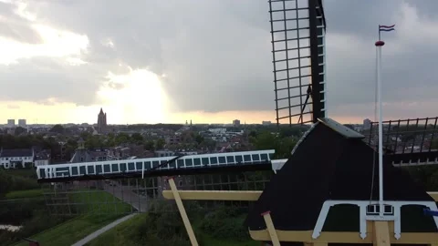 Windmill Netherlands Stock Footage