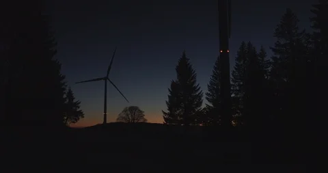 Windmill at night 2 스톡 동영상 87552554