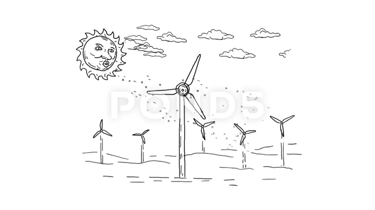 How to draw Wind Turbine  YouTube