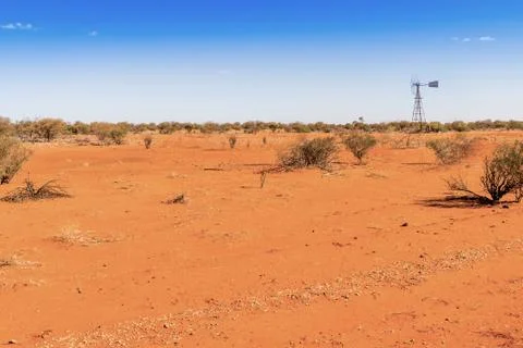 Windmill in outback Australia. Stock Photos