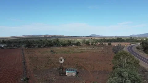 Windmill Outback South Australia Video stock 194929213