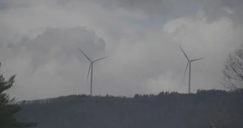 Windmill Overcast Stock Footage 291716900