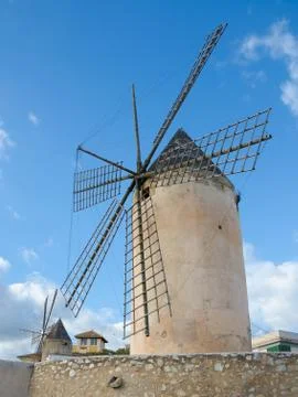 Windmill, Palma Coast Stock Photos